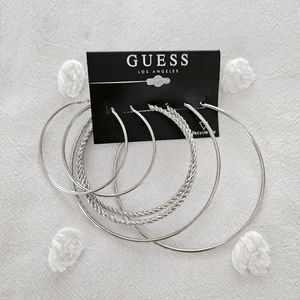 Guess Silver Hoop Earrings